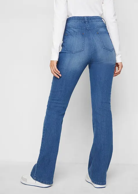 Bootcut dž&iacute;ny High Waist, s pohodln&yacute;m pasem, bonprix