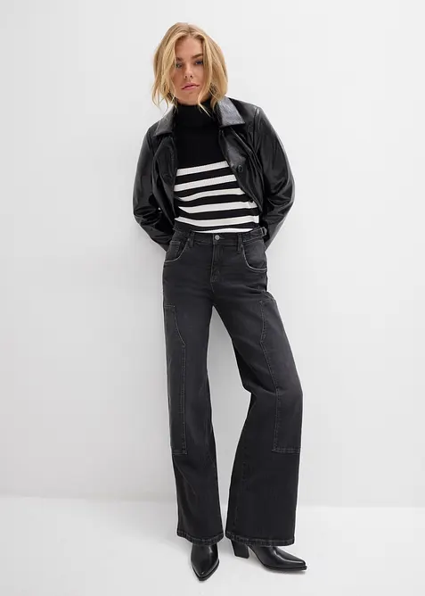 Dž&iacute;ny Wide Leg, Mid Waist, bonprix