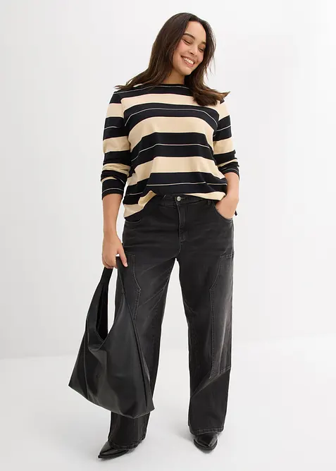 Dž&iacute;ny Wide Leg, Mid Waist, bonprix