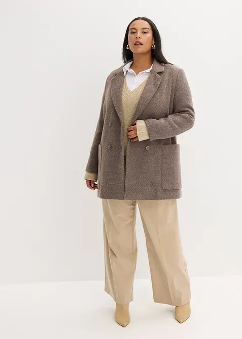 Kr&aacute;tk&yacute; kab&aacute;t s vlněn&yacute;m vzhledem, bonprix