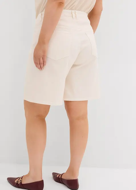 Dž&iacute;nov&eacute; bermudy, Mid Waist, bonprix