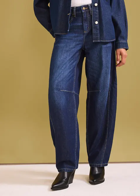 Balonov&eacute; dž&iacute;ny, Mid Waist, Super Soft, bonprix