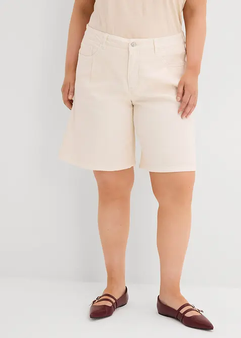 Dž&iacute;nov&eacute; bermudy, Mid Waist, bonprix