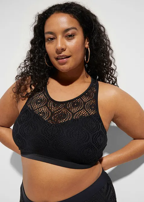 Bikinov&yacute; podprsenkov&yacute; top s krajkou, bonprix