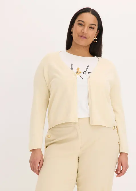 Jednoduch&yacute; kab&aacute;tek z jemn&eacute; pleteniny, bonprix