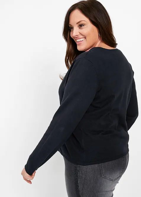 Jednoduch&yacute; kab&aacute;tek z jemn&eacute; pleteniny, bonprix