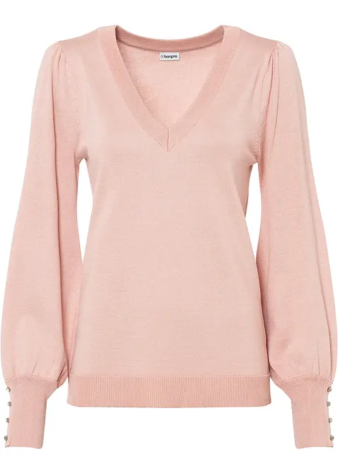 Svetr z jemn&eacute; pleteniny ze směsi s visk&oacute;zou, bonprix