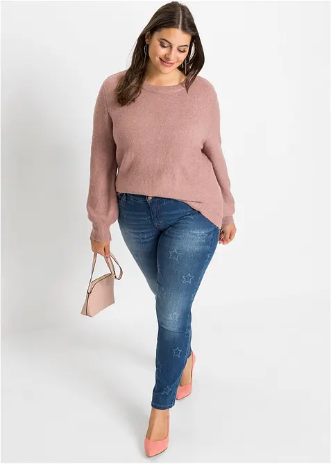 Svetr s bal&oacute;nov&yacute;mi ruk&aacute;vy, bonprix