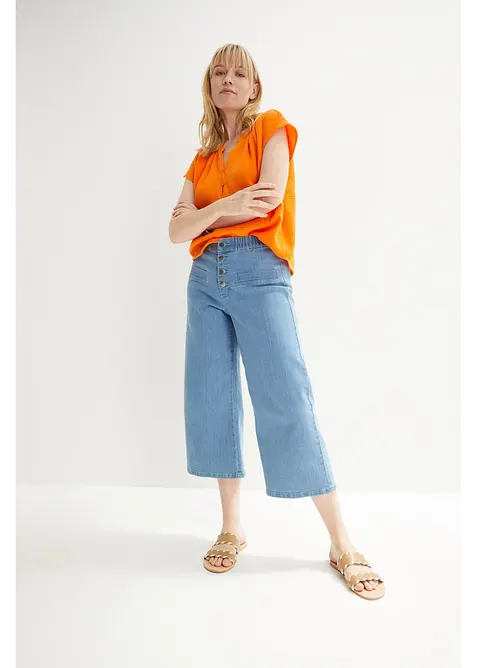 Mu&scaron;el&iacute;nov&yacute; halenkov&yacute; top z čist&eacute; bavlny, bonprix