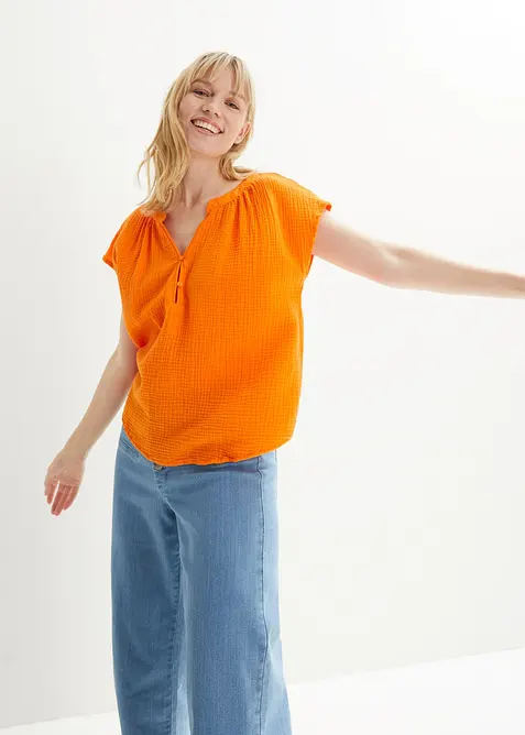 Mu&scaron;el&iacute;nov&yacute; halenkov&yacute; top z čist&eacute; bavlny, bonprix