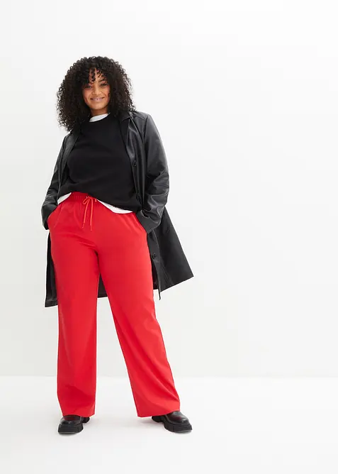 Pleten&yacute; svetr s kulat&yacute;m v&yacute;střihem, bonprix