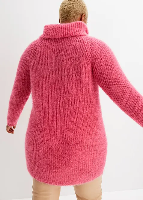 Oversized svetr s rol&aacute;kov&yacute;m l&iacute;mcem, bonprix