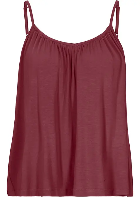 Top se &scaron;pagetov&yacute;mi ram&iacute;nky, ze spl&yacute;vav&eacute; visk&oacute;zy, bonprix