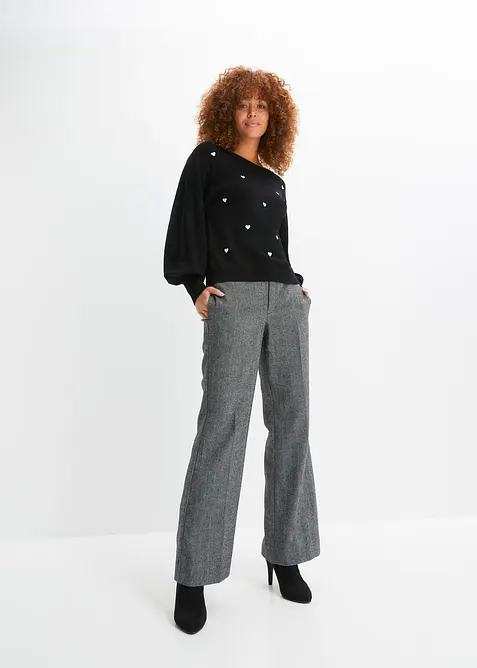 Svetr z jemn&eacute; pleteniny z visk&oacute;zov&eacute; směsi, bonprix