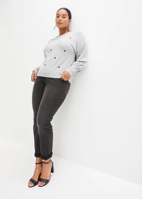 Svetr z jemn&eacute; pleteniny z visk&oacute;zov&eacute; směsi, bonprix