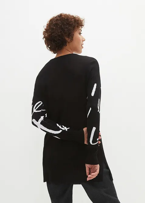 Svetr s n&aacute;pisem, bonprix