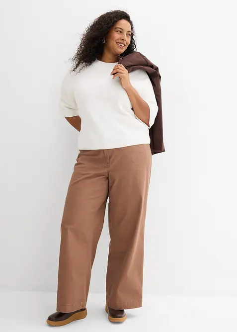 Boxy svetr z měkk&eacute; visk&oacute;zov&eacute; směsi, bonprix