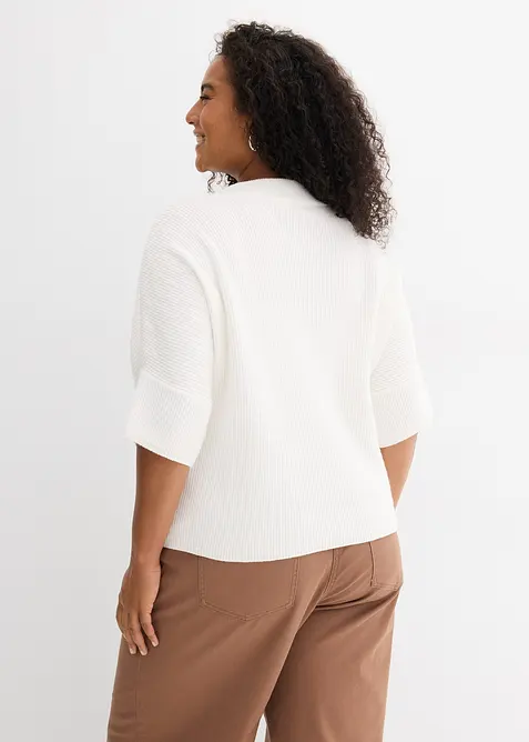 Boxy svetr z měkk&eacute; visk&oacute;zov&eacute; směsi, bonprix