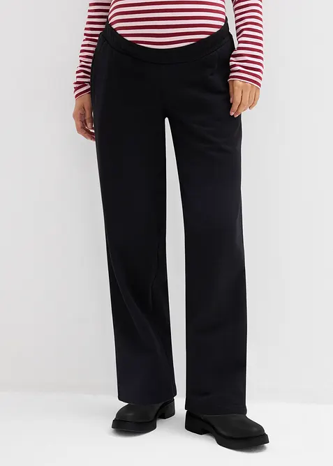 Těhotensk&eacute; kalhoty 2 v 1, nastaviteln&yacute; p&aacute;s přes bř&iacute;&scaron;ko, bonprix