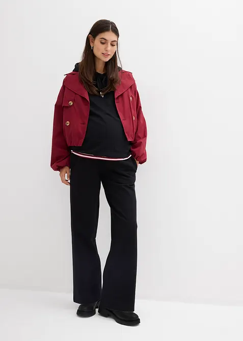 Těhotensk&eacute; kalhoty 2 v 1, nastaviteln&yacute; p&aacute;s přes bř&iacute;&scaron;ko, bonprix