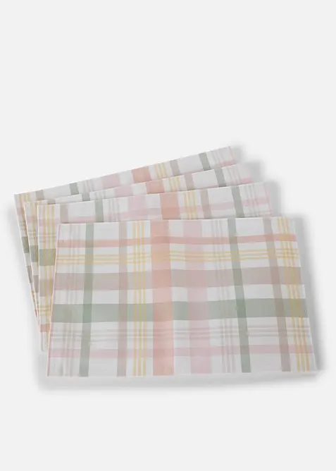 Prost&iacute;r&aacute;n&iacute; s kostkovan&yacute;m vzorem (4 ks v balen&iacute;), bonprix