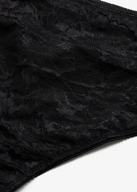 Vysok&eacute; kalhotky tanga s jemnou krajkou, bonprix