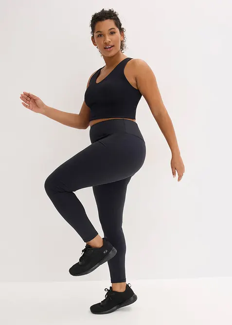 Sportovn&iacute; stahovac&iacute; leg&iacute;ny se stabiln&iacute;m bavlněn&yacute;m povrchem, bonprix