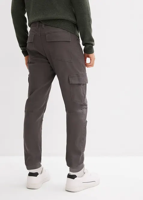 Cargo kalhoty z čist&eacute; bavlny, střih Relaxed Fit, Tapered, bonprix