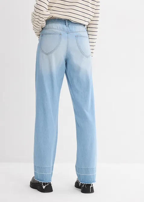 Dž&iacute;ny Wide Leg, Mid Waist, bavlna, bonprix