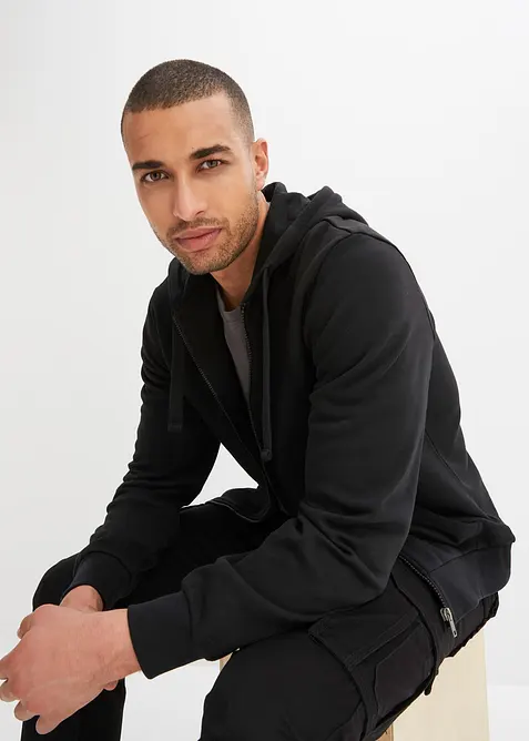 Mikina s kapuc&iacute; a zipem, bonprix