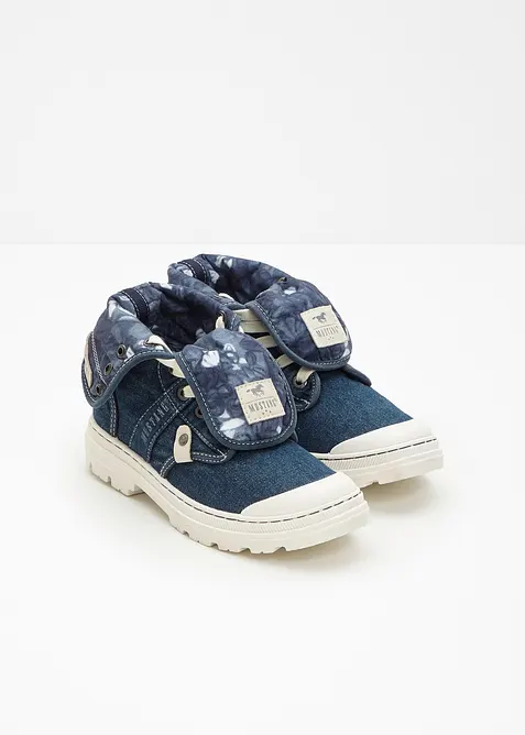 Kotn&iacute;kov&eacute; tenisky značky Mustang z bavlněn&eacute;ho pl&aacute;tna, Mustang