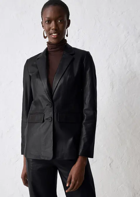 Blejzr z jehněč&iacute; kůže nappa, bonprix