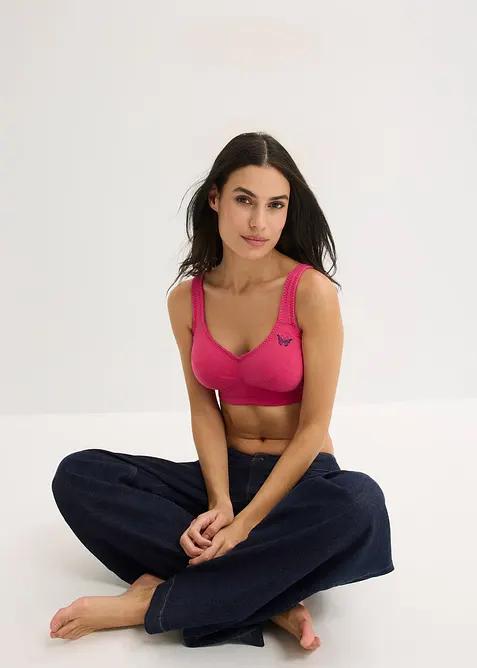 Podprsenka bez kostic, s organickou bavlnou (2 ks v balen&iacute;), bonprix