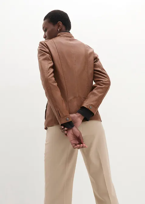 Kožen&aacute; bunda z napa jehnětiny, bonprix