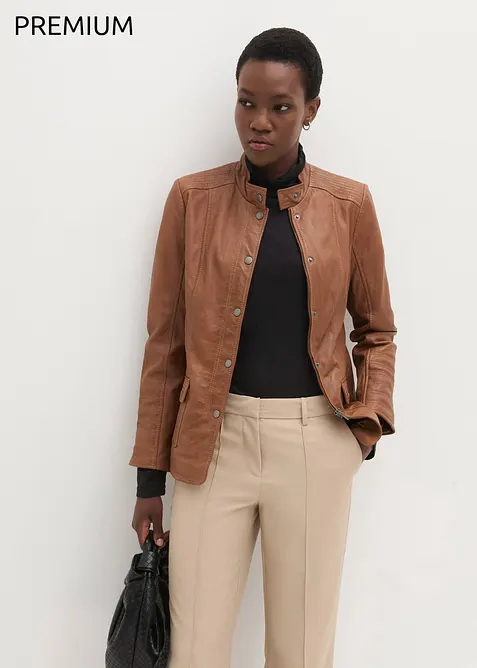 Kožen&aacute; bunda z napa jehnětiny, bonprix