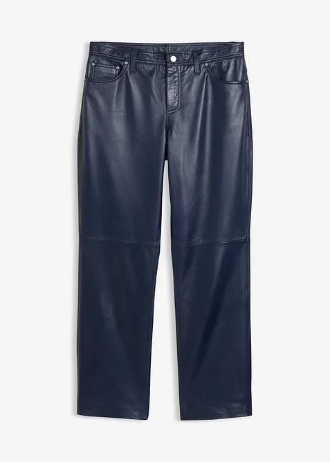 Kožen&eacute; kalhoty z jehněč&iacute; kůže napa, bonprix