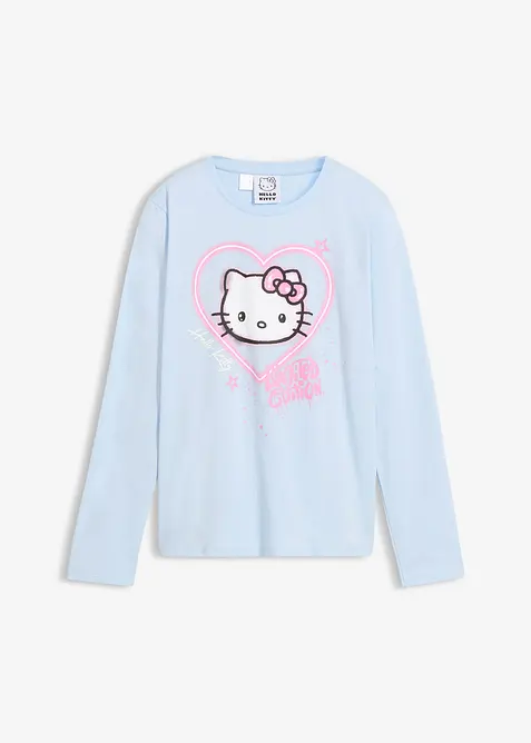 Triko s dlouh&yacute;m ruk&aacute;vem Hello Kitty, z čist&eacute; bavlny, Hello Kitty