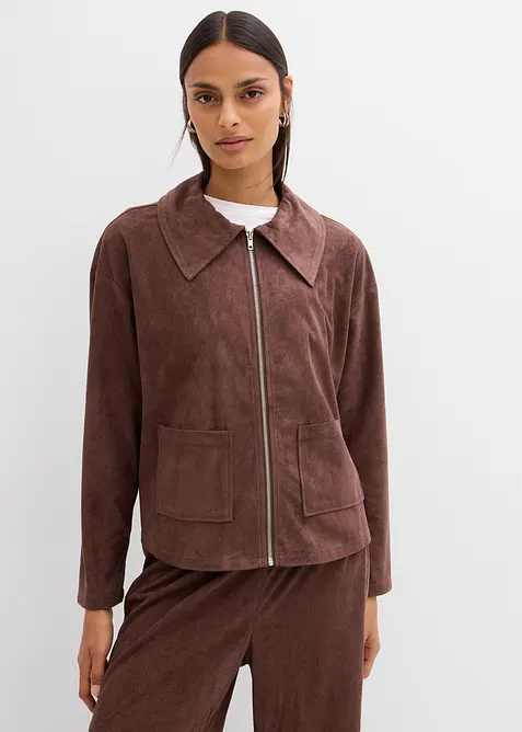 Ko&scaron;ilov&aacute; bunda z uměl&eacute; velurov&eacute; kůže, bonprix