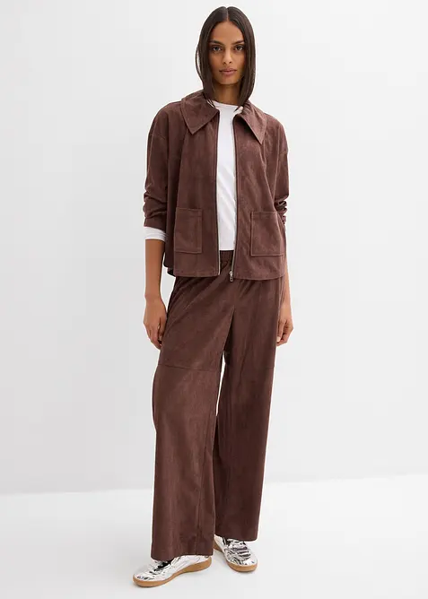 Ko&scaron;ilov&aacute; bunda z uměl&eacute; velurov&eacute; kůže, bonprix