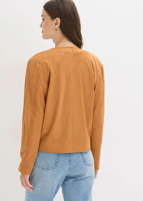 Bunda z uměl&eacute; velurov&eacute; kůže, bonprix