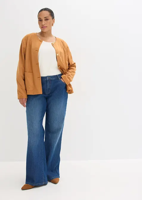 Bunda z uměl&eacute; velurov&eacute; kůže, bonprix