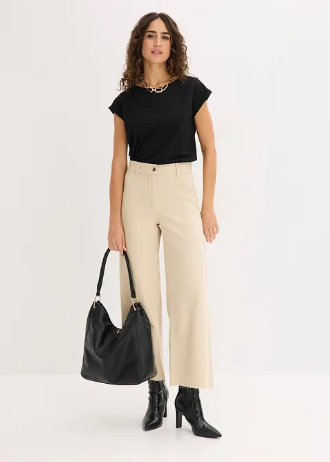 Keprov&eacute; kalhoty z čist&eacute; bavlny, bonprix