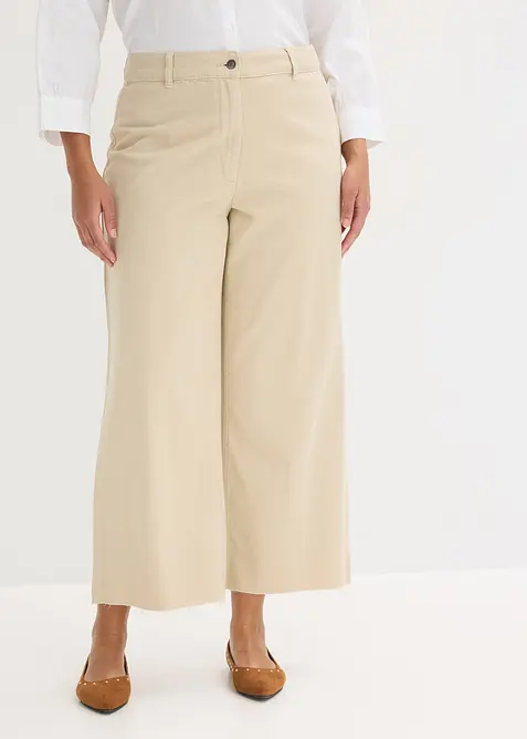 Keprov&eacute; kalhoty z čist&eacute; bavlny, bonprix