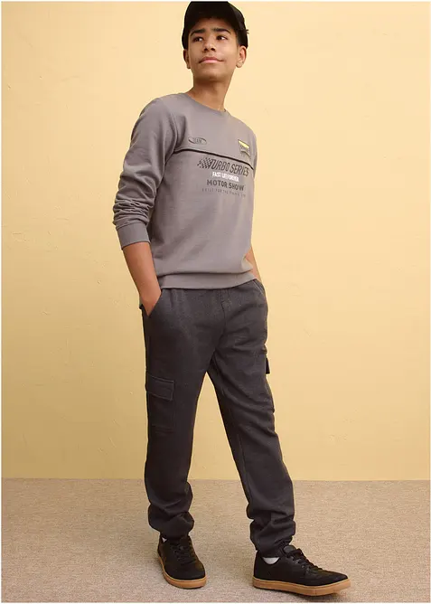 Mikina z měkk&eacute; bavlněn&eacute; směsi, bonprix