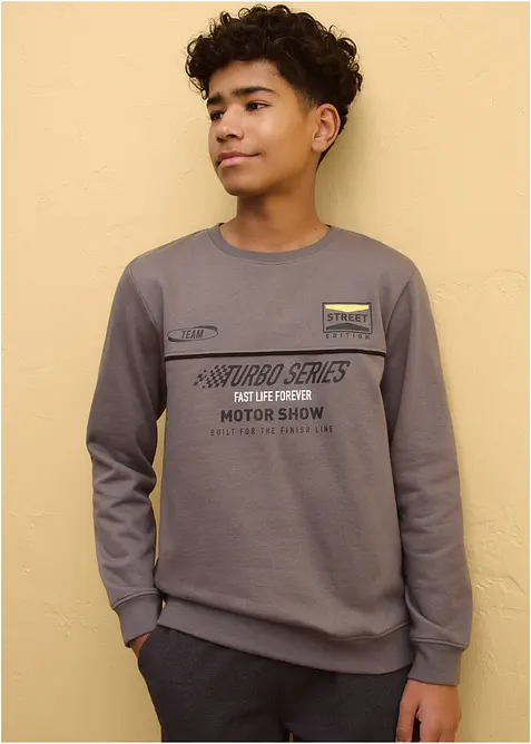 Mikina z měkk&eacute; bavlněn&eacute; směsi, bonprix