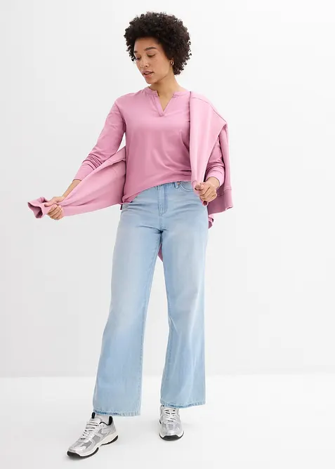 Henley triko k bokům, bonprix