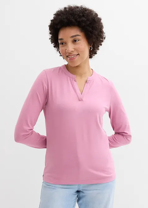 Henley triko k bokům, bonprix