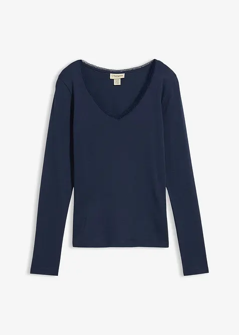 Tričko s dlouh&yacute;m ruk&aacute;vem, bonprix