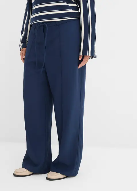 Kalhoty s rovn&yacute;m střihem a pohodln&yacute;m pasem, bonprix