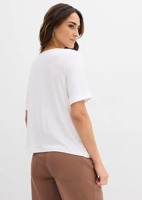 Tričko z visk&oacute;zov&eacute; směsi, bonprix